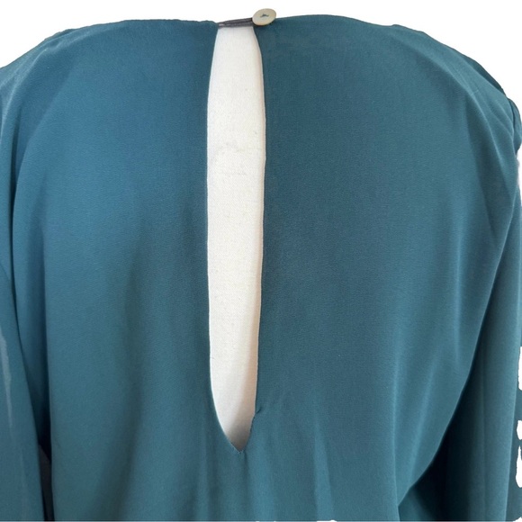 Show Me Your Mumu Chiffon Jocelyn Maxi Dress Deep Jade Size M Boho Bridesmaid - Picture 5 of 10